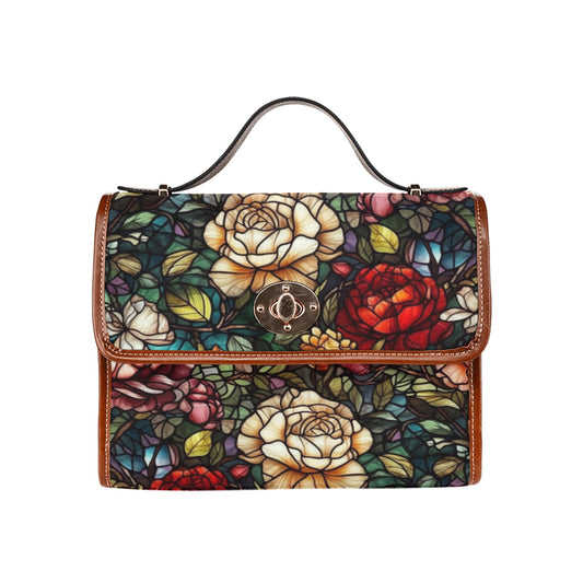 Stained Glass Floral Satchel - The Rooted Fern
