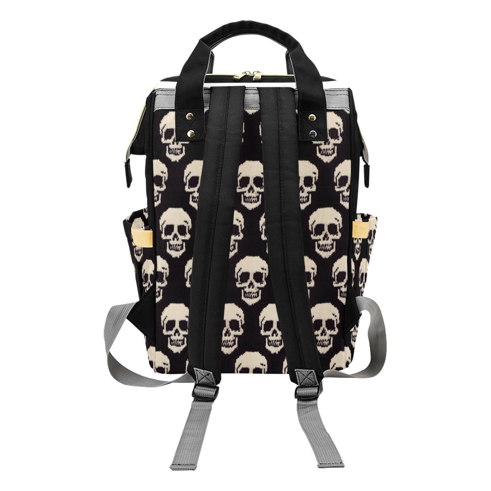 Knitted Skulls Diaper Backpack