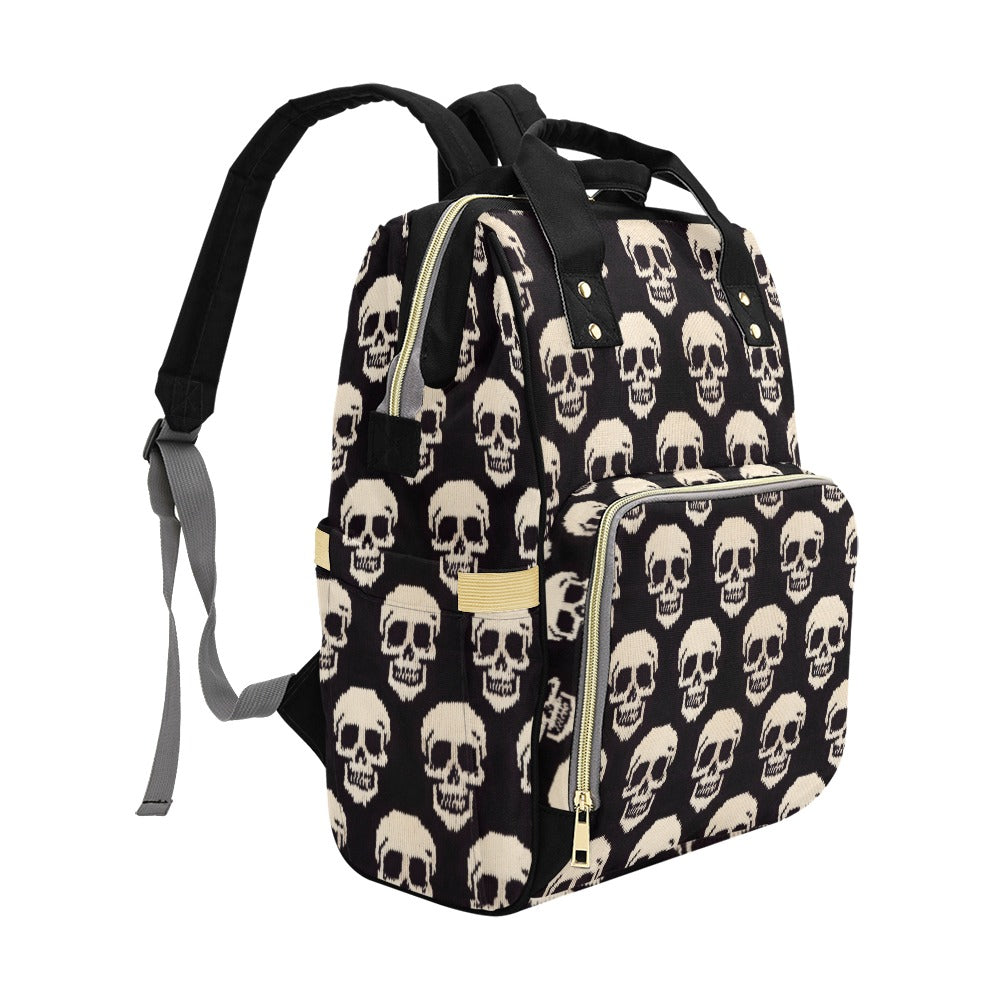 Knitted Skulls Diaper Backpack