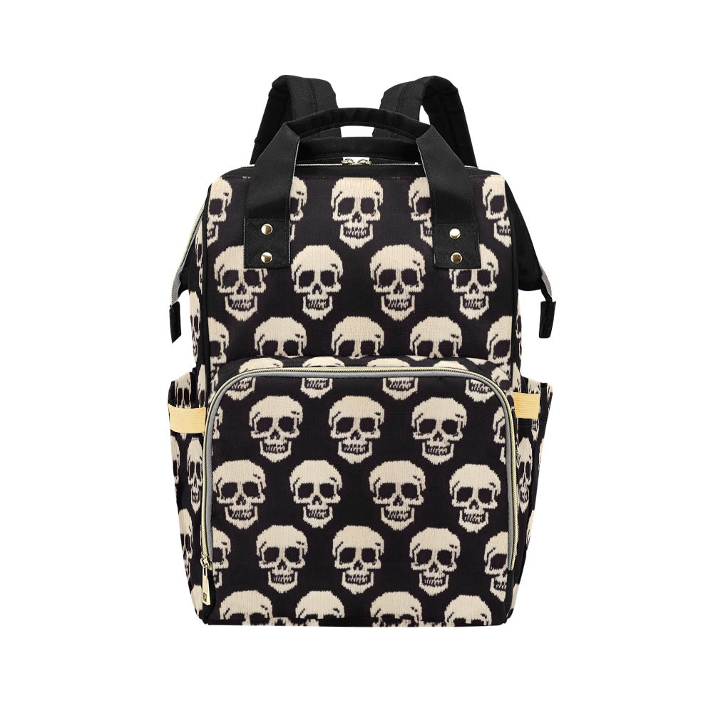 Knitted Skulls Diaper Backpack