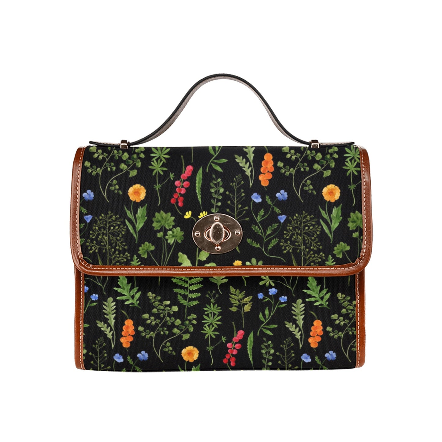 Dark Wildflowers Satchel - The Rooted Fern