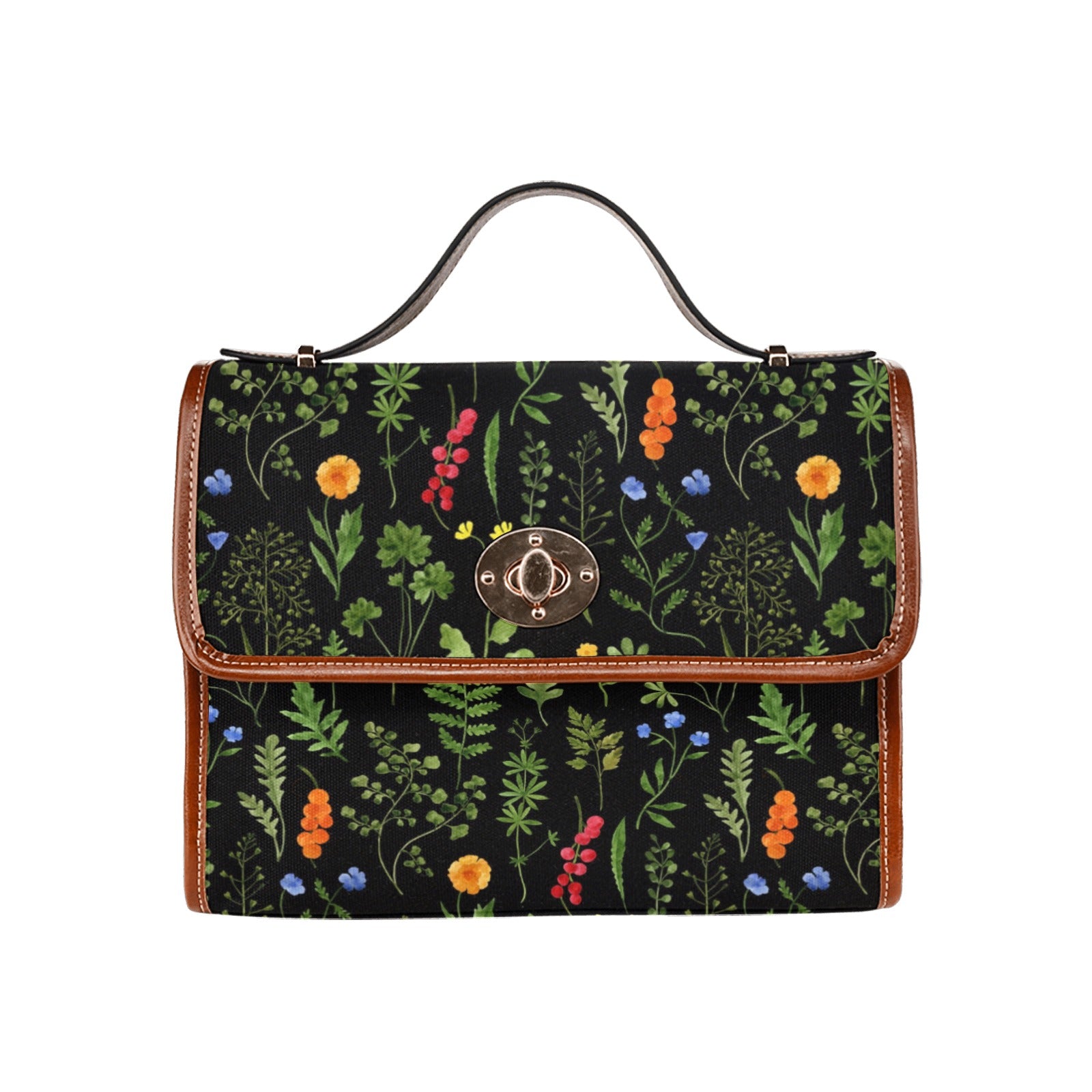 Dark Wildflowers Satchel - The Rooted Fern