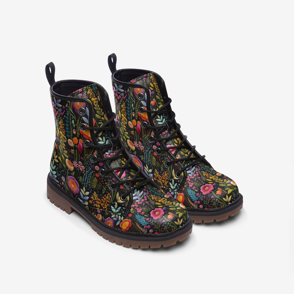 Wildflower Symphony Combat Boots