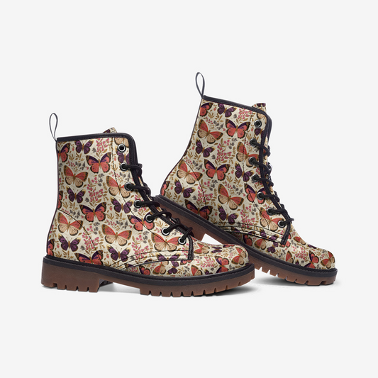 Butterfly Haven Combat Boots