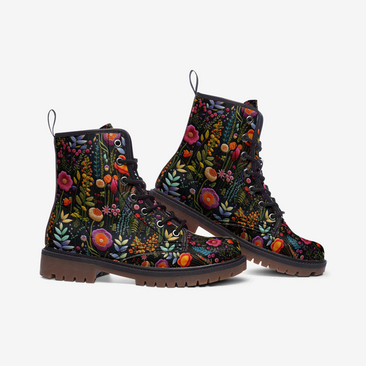 Wildflower Symphony Combat Boots