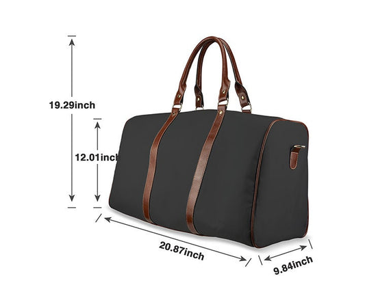 Dark Cottagecore Mushroom Bag Travel Duffel Bag Waterproof Canvas Leather Weekend Bag Carry On Weekender Overnight Bag Travel Luggage