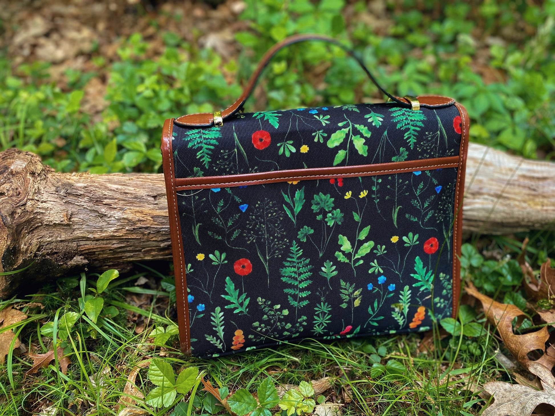 Dark Wildflowers Satchel