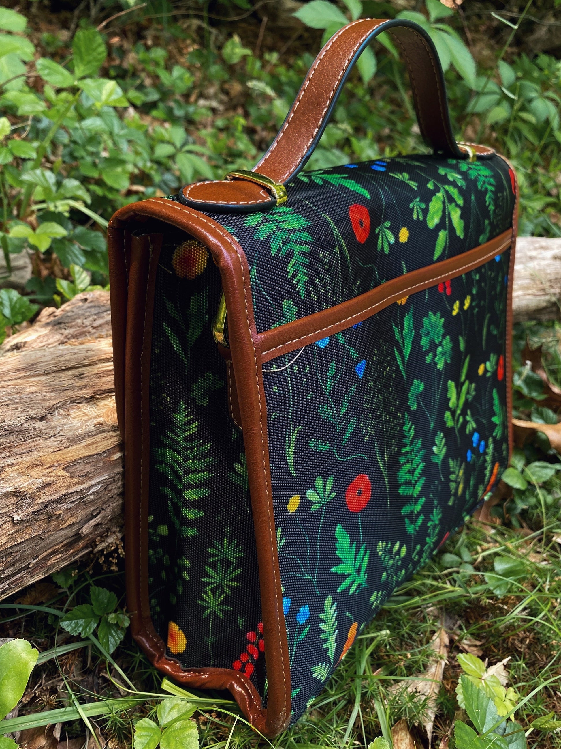 Dark Wildflowers Satchel