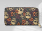 Goth Wallet Gothic Wallet Gift Cute Women Dark Academia Wallet Vegan Leather Wallet Witchy Wallet Halloween Wallet Horror Zip Around Skull