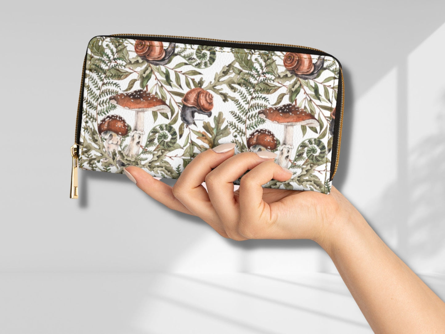 Fern Forest Mushroom Wallet