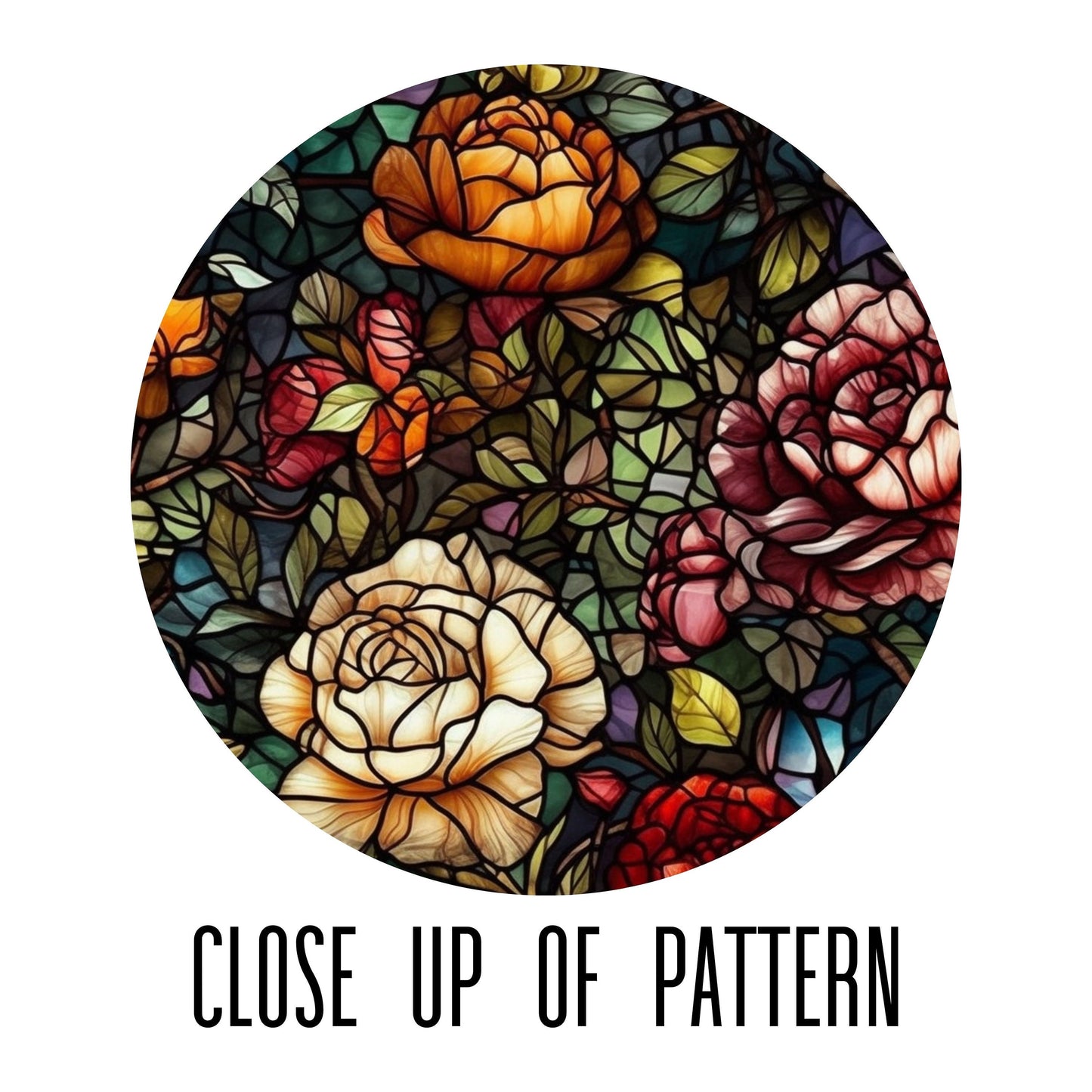 Combat Boots Stained Glass Floral Boots Goth Shoes Mens Leather Boots Witch Shoes Gift for Flower Lover Women's Platform Cottagecore