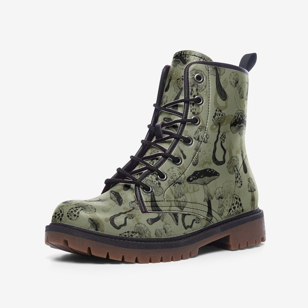 Magic Mushrooms Combat Boots