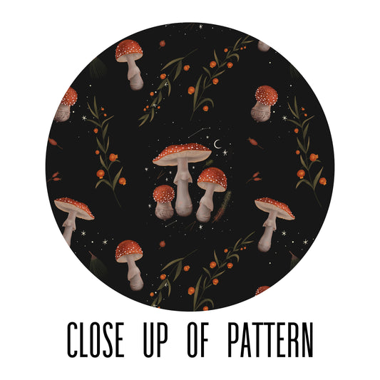 Magic Mushrooms Combat Boots Mens Leather Boots Witch Shoes Gift for Mushroom Lover Women's Platform Cottagecore Dark Academia