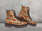 Beige Pumpkins Combat Boots