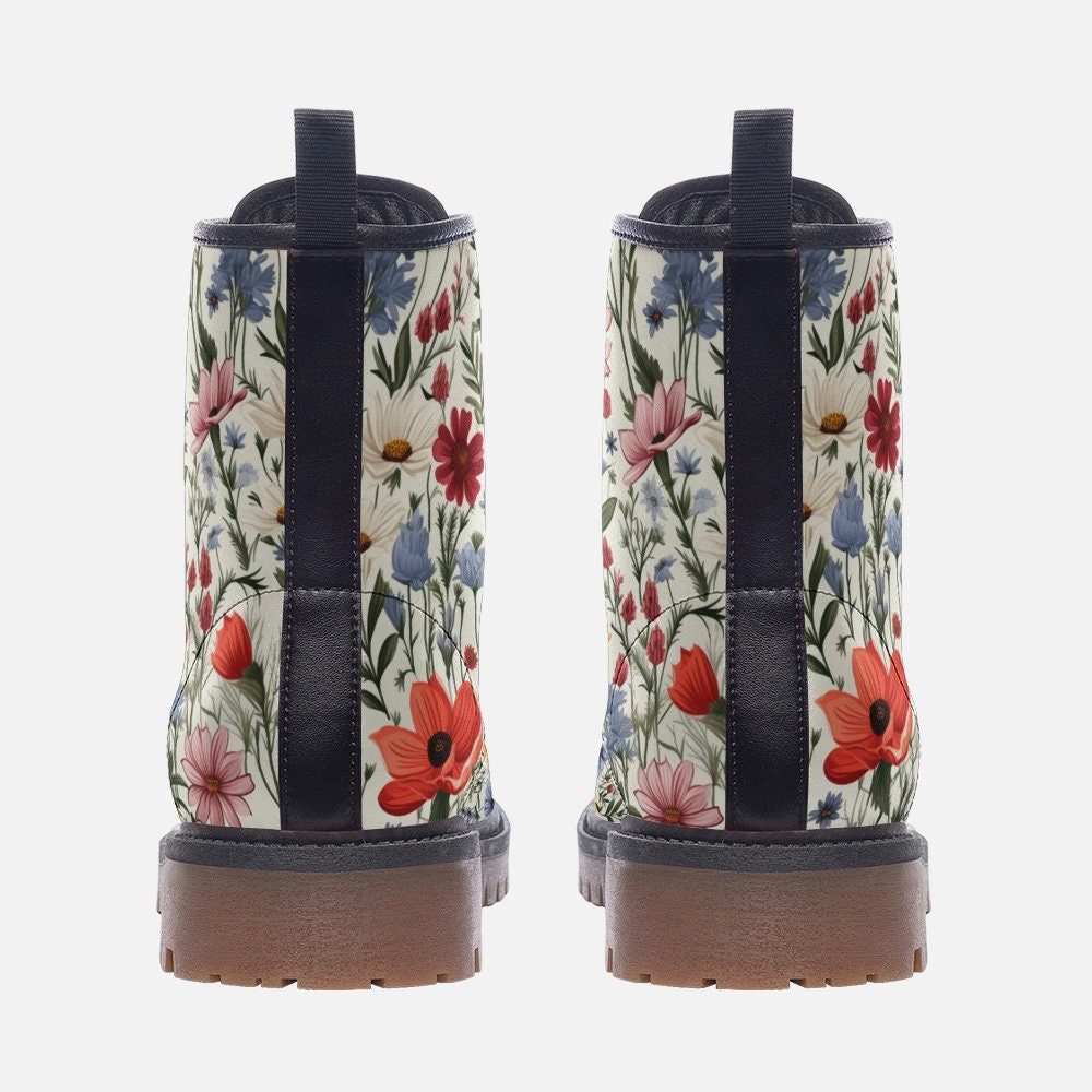Light Wildflowers Combat Boots