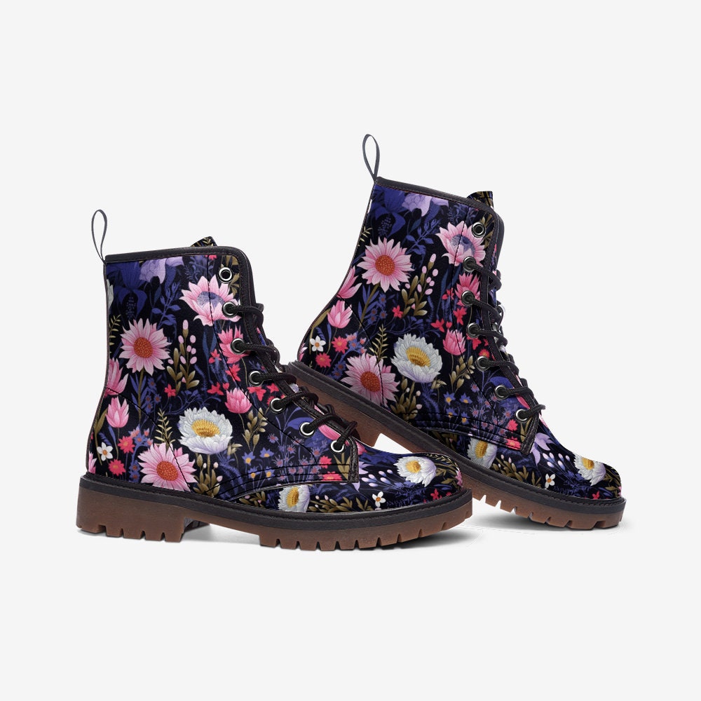 Romantic Wildflowers Combat Boots