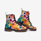 Rainbow Paint Splatter Combat Boots