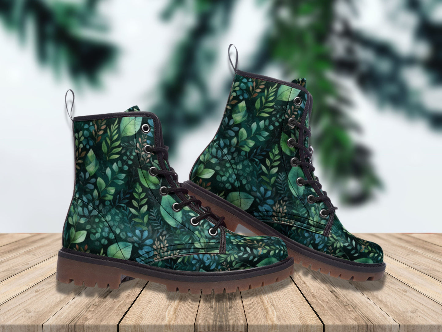 Greenery Combat Boots