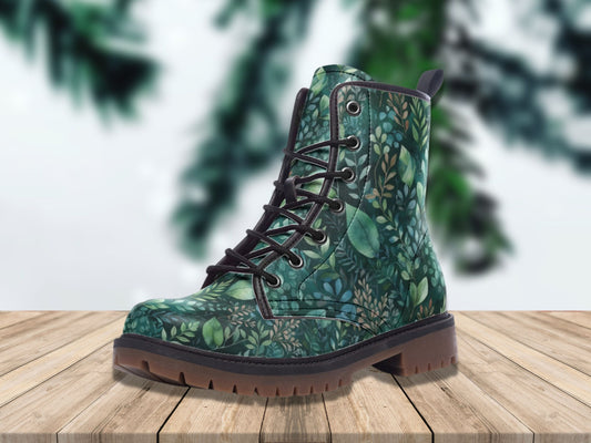 Greenery Combat Boots