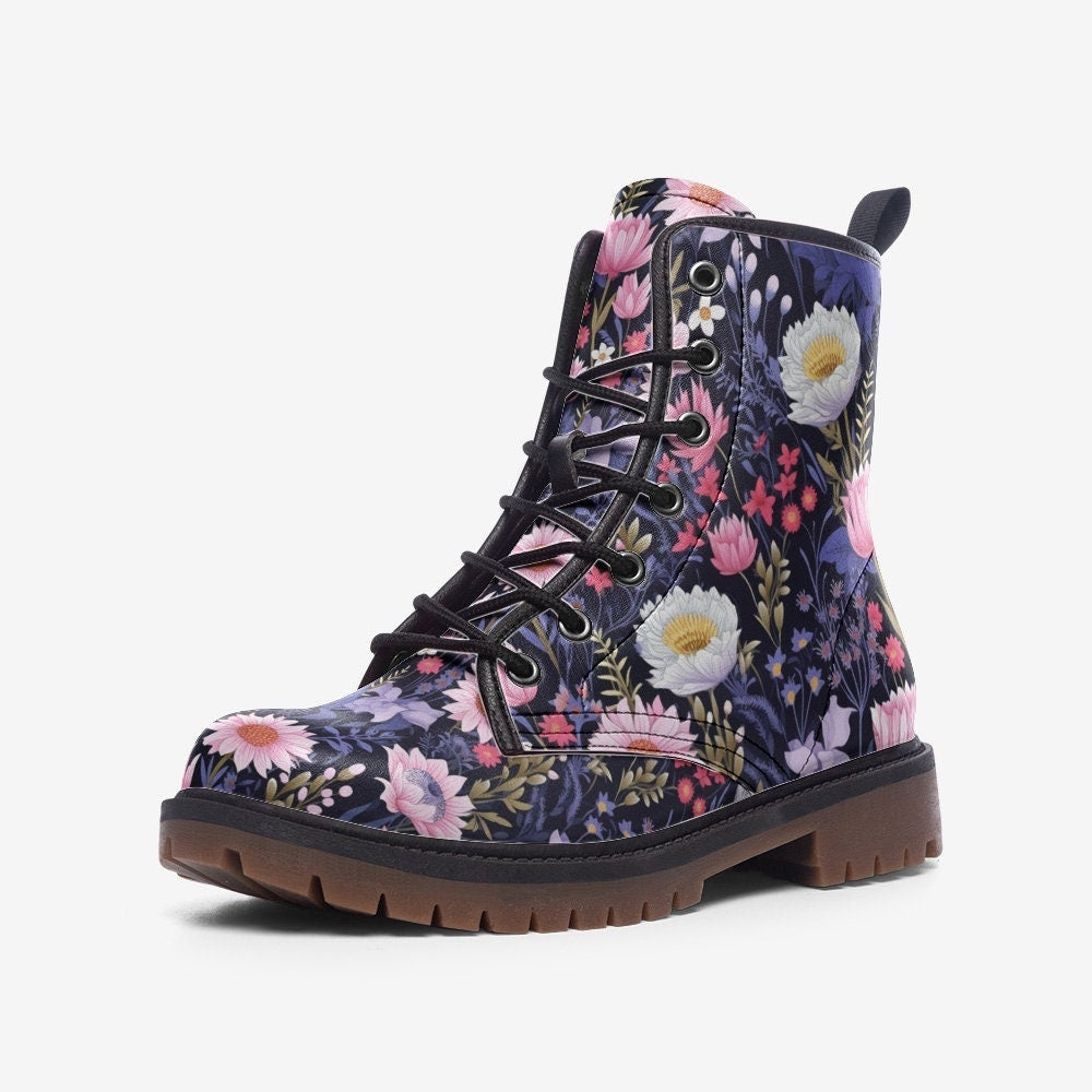 Romantic Wildflowers Combat Boots