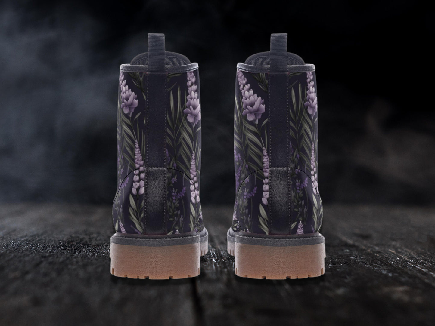 Combat Boots, Vegan Leather Combat Boots, Witchy Magic, Boots Boho, Witch Boots, Boho Festival Wear, Faux Leather Boot Forest Witch Lavender