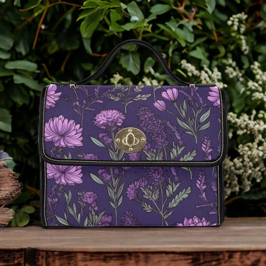 Purple Floral Satchel