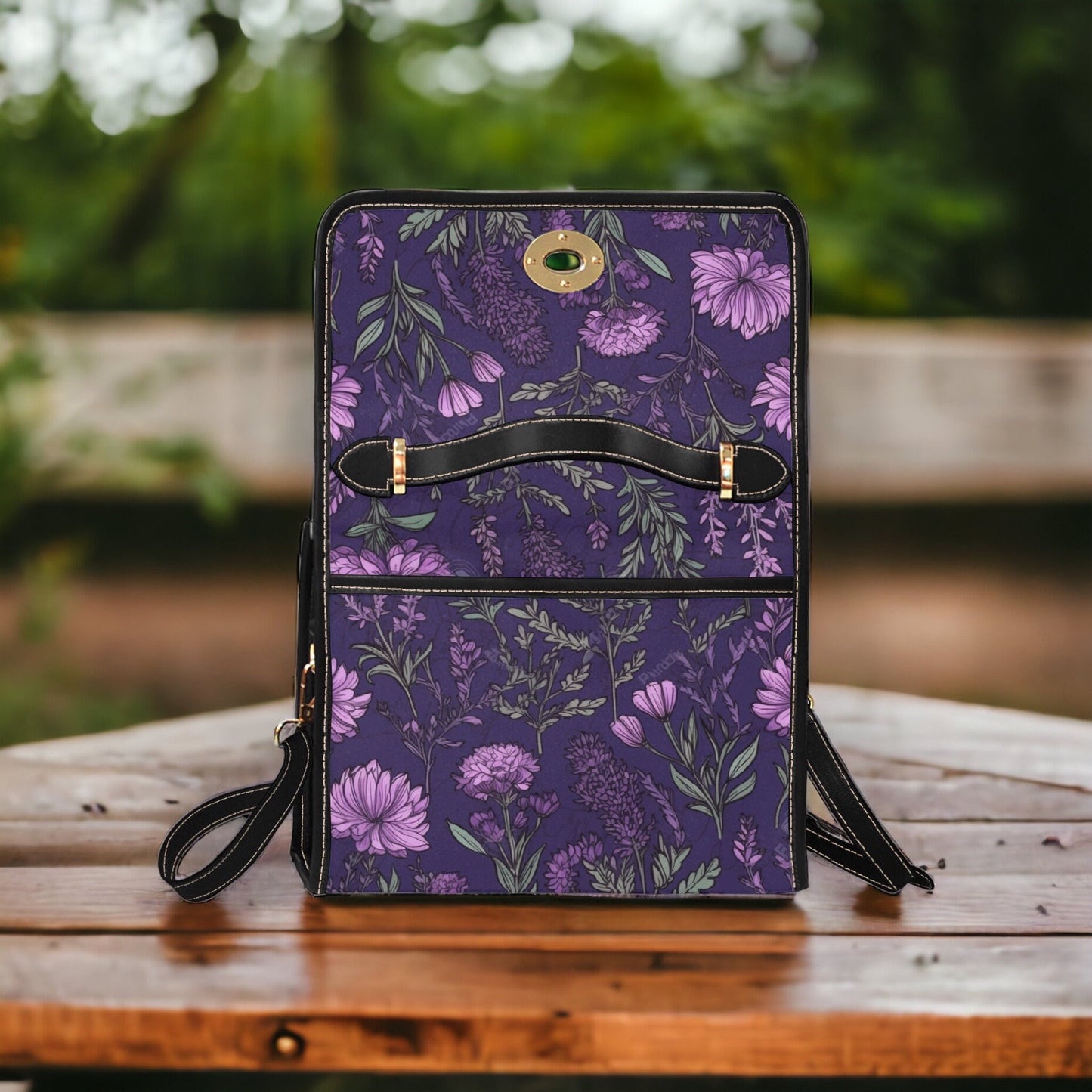 Purple Floral Satchel