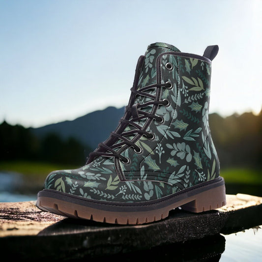 Leaves Combat Boots