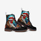 Stained Glass Santa Chicken Combat Boots