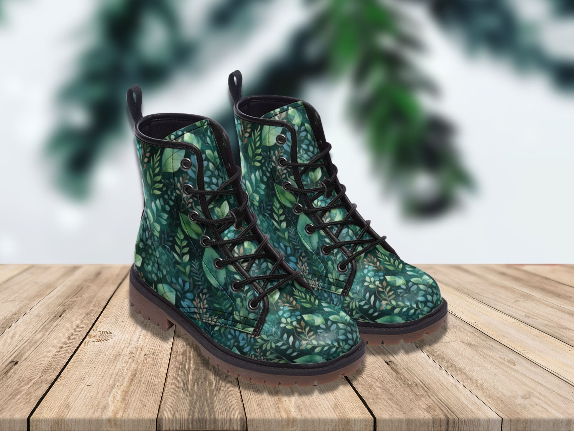 Greenery Combat Boots