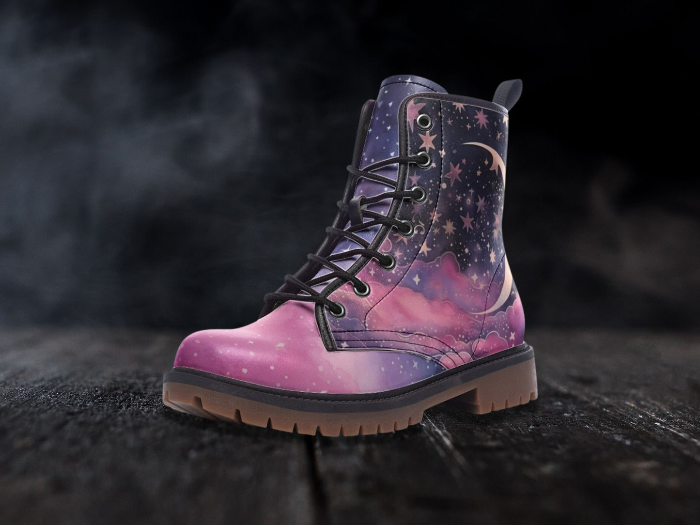 Purple Moon Combat Boots