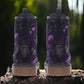Purple Floral Combat Boots