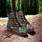 Bright Poppies Combat Boots