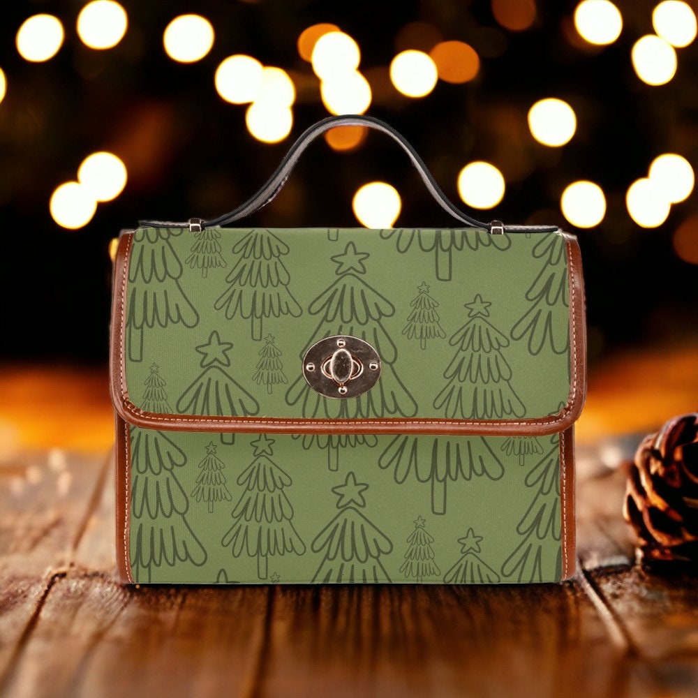 Vintage Christmas Trees Satchel