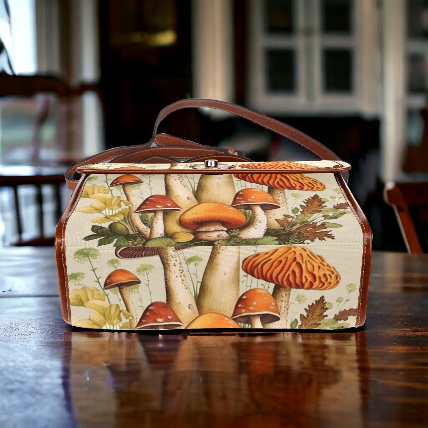 Canvas Crossbody Bag, Purse Goblincore, Crossbody Dark Cottagecor,e Hand Bag, Gift for Witchy Lovers, Mens Crossbody Bag, Enchanted Forest