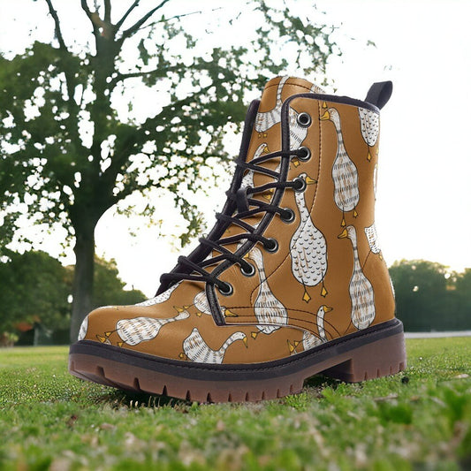 Silly Goose, Combat Boots, Cottagecore Boots, Combat Boots Womens, Unisex Boots, Mens Boots, Mens Leather Boots,