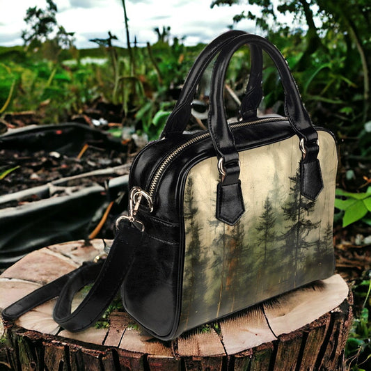 Cottagecore Forest Hand Bag, Witchy Cross Body Purse, Cute Cottage Core Purse, Pine Tree Shoulder Bag, Cottage Core HandBag, Forestcore Gift