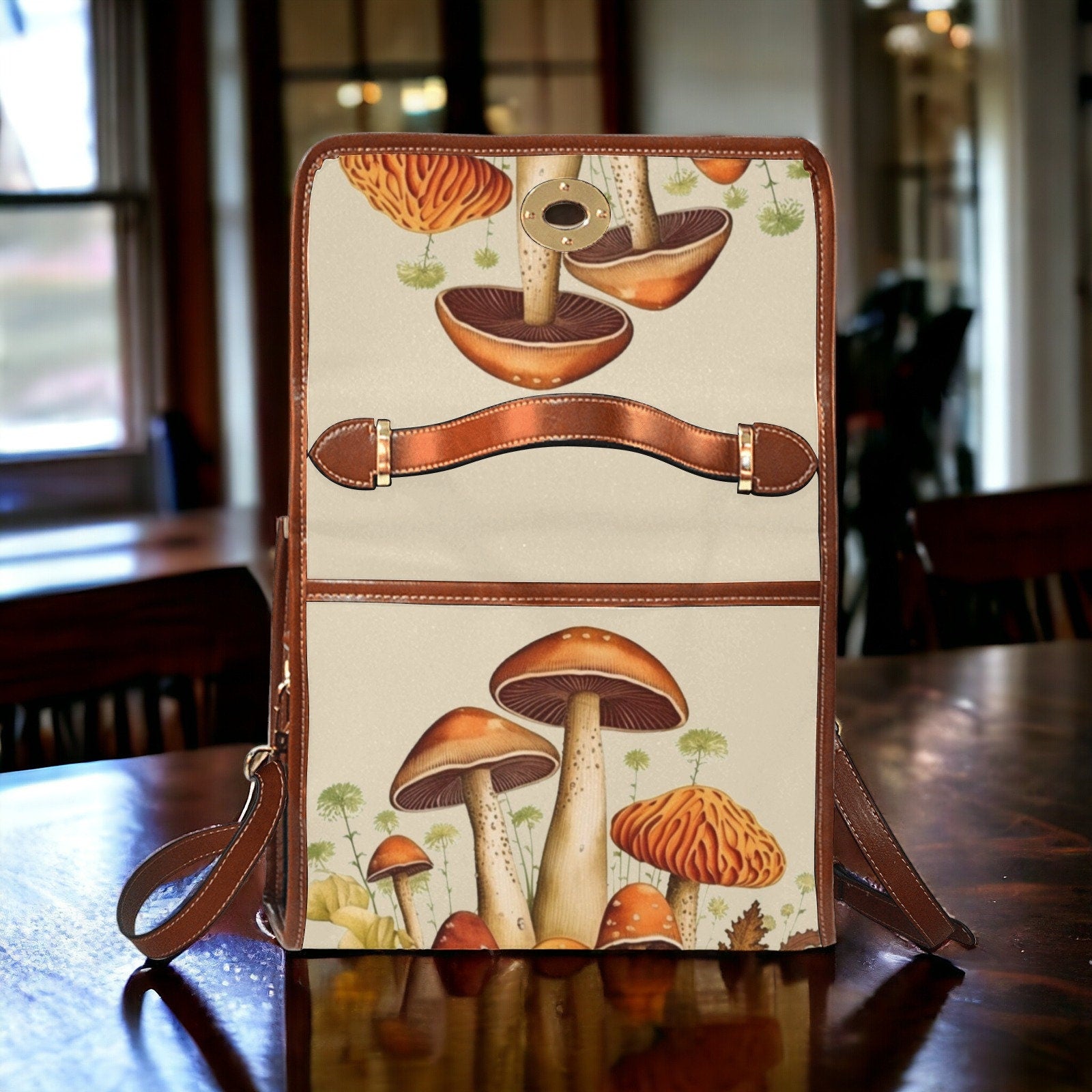 Canvas Crossbody Bag, Purse Goblincore, Crossbody Dark Cottagecor,e Hand Bag, Gift for Witchy Lovers, Mens Crossbody Bag, Enchanted Forest