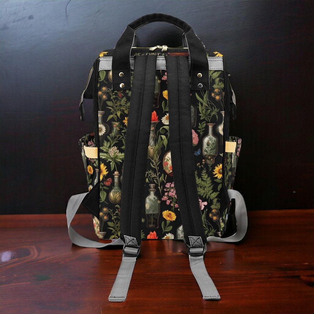 House Plants Canvas Backpack, Fairy Grunge, Baby Backpack, Gothic Diaper Bag, Baby Diaper Bag, Aesthetic Backpack, Laptop Backpack, Men's