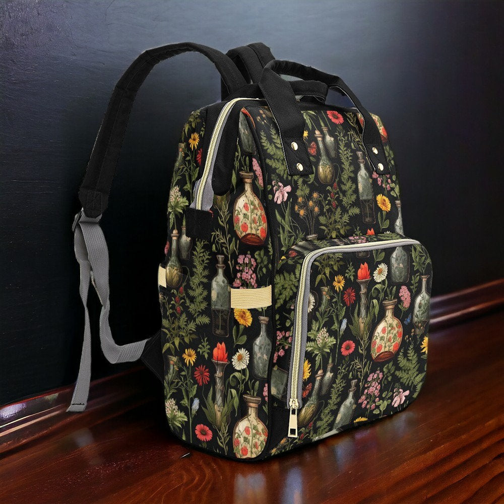 House Plants Canvas Backpack, Fairy Grunge, Baby Backpack, Gothic Diaper Bag, Baby Diaper Bag, Aesthetic Backpack, Laptop Backpack, Men's