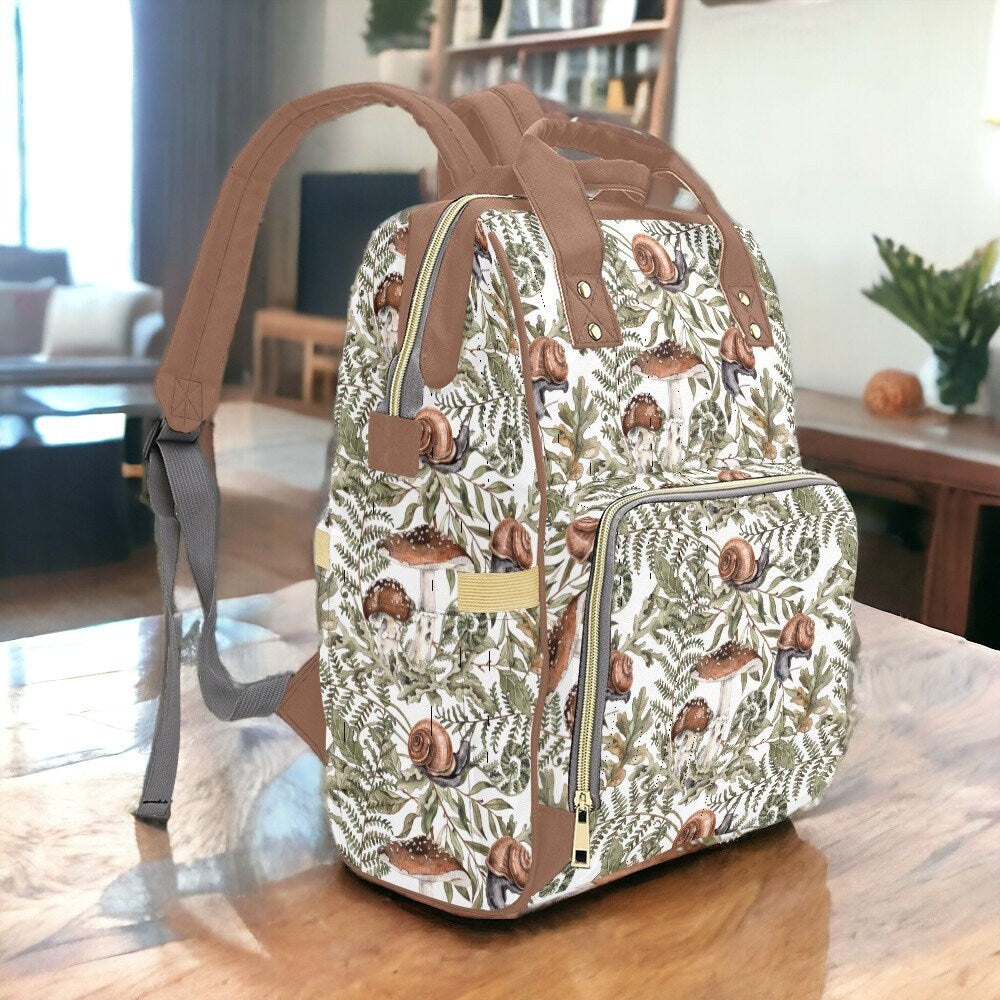 Mushroom Canvas Backpack, Fairy Grunge, Baby Backpack, Gothic Diaper Bag, Baby Diaper Bag, Aesthetic Backpack, Laptop Backpack, Men's