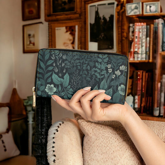Cottagecore Wallet, Wallet Women, Cute Wallet, Slim Wallet, Vegan Wallet, Boho Wallet, Dark Academia, Forestcore Gift, Witchy Wallet