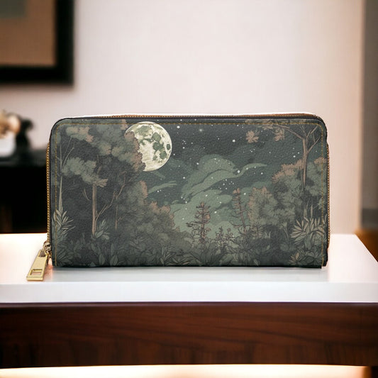 Anime Cottagecore Wallet, Wallet Women, Cute Wallet, Slim Wallet, Vegan Wallet, Boho Wallet, Dark Academia, Forestcore Gift, Witchy Wallet