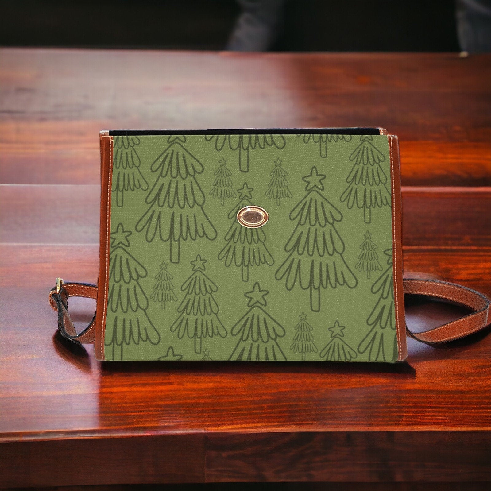 Vintage Christmas Trees Satchel