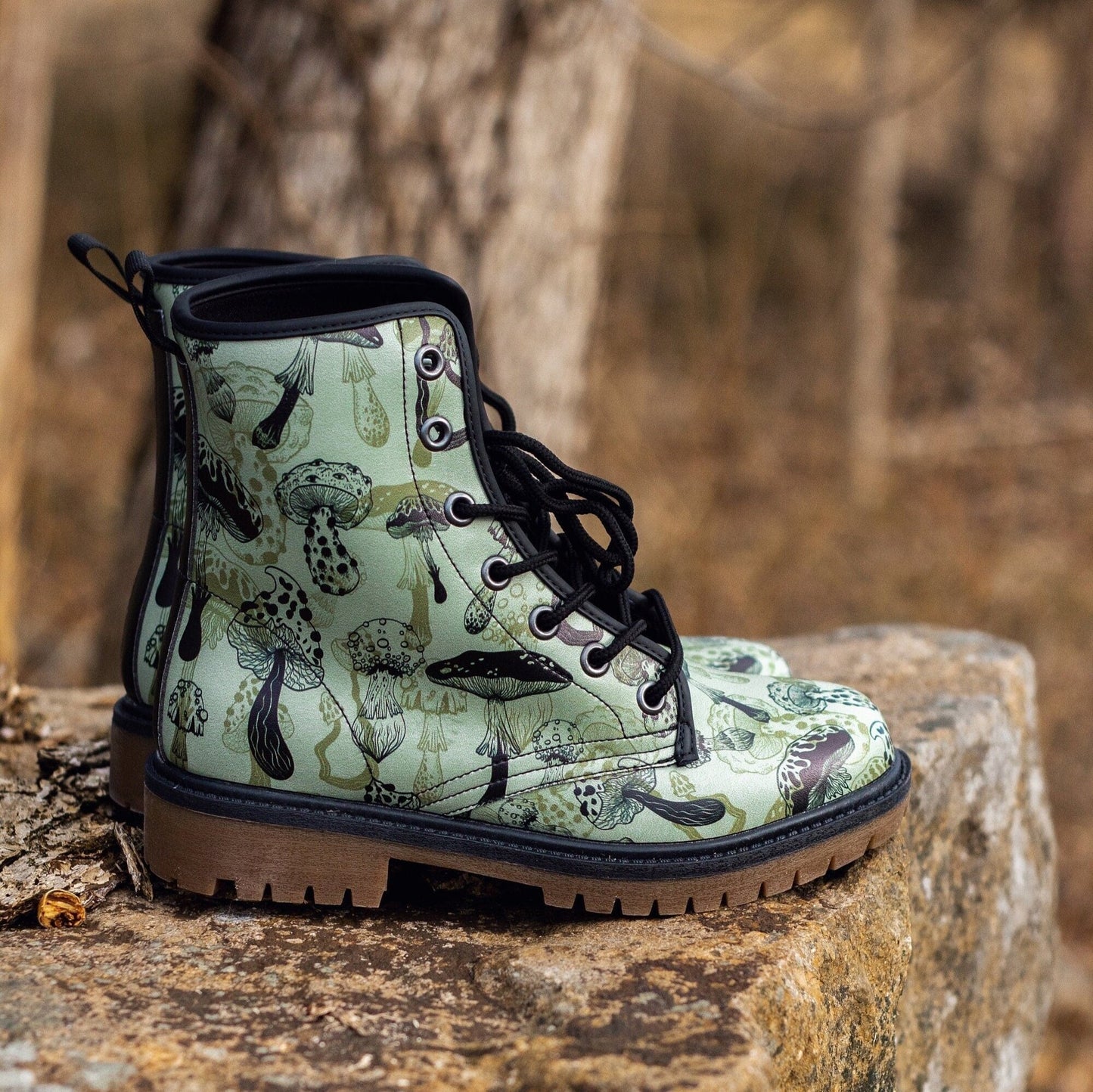 Magic Mushrooms Combat Boots