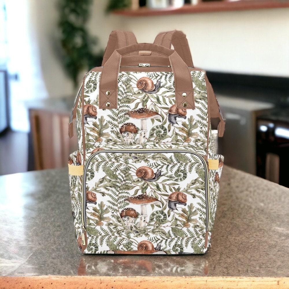Mushroom Canvas Backpack, Fairy Grunge, Baby Backpack, Gothic Diaper Bag, Baby Diaper Bag, Aesthetic Backpack, Laptop Backpack, Men's