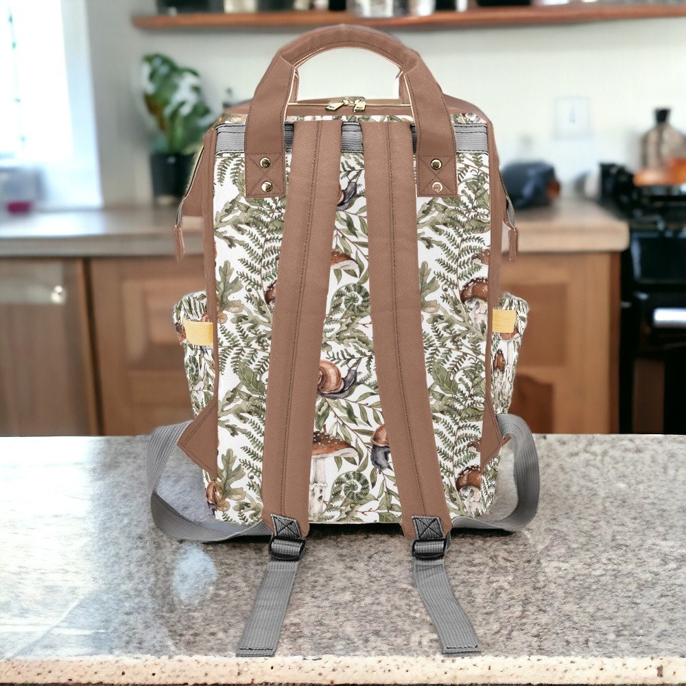 Mushroom Canvas Backpack, Fairy Grunge, Baby Backpack, Gothic Diaper Bag, Baby Diaper Bag, Aesthetic Backpack, Laptop Backpack, Men's