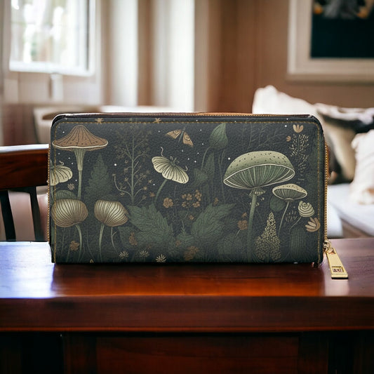 Anime Cottagecore Wallet, Wallet Women, Cute Wallet, Slim Wallet, Vegan Wallet, Boho Wallet, Dark Academia, Forestcore Gift, Witchy Wallet