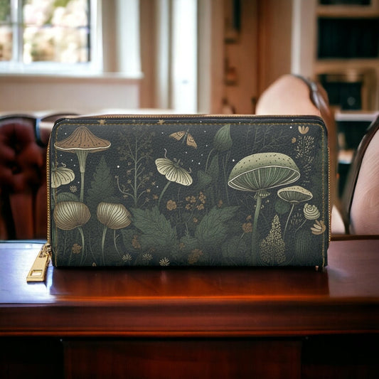 Anime Cottagecore Wallet, Wallet Women, Cute Wallet, Slim Wallet, Vegan Wallet, Boho Wallet, Dark Academia, Forestcore Gift, Witchy Wallet
