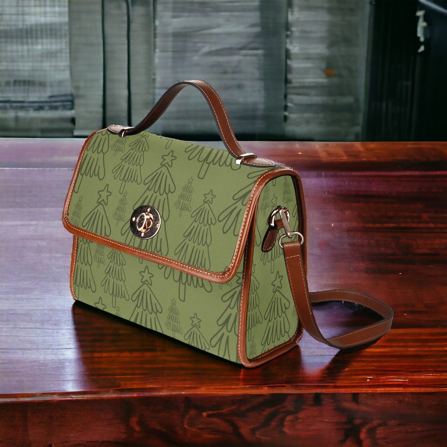 Vintage Christmas Trees Satchel